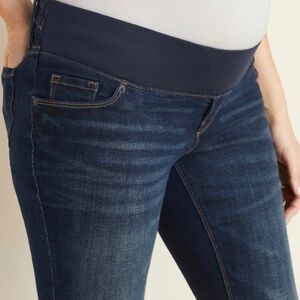 Old Navy Front Low Panel Super Skinny  Maternity Blue Jeans 10 Long